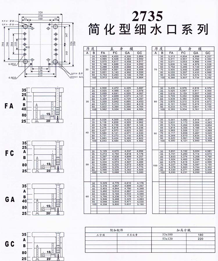 2735简化型细水口系列